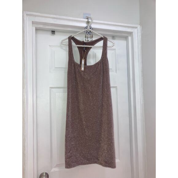 SKIMS Size 4X Glitter Swim Cover up Beach Pool Metallic Dress Jasper Brown NET - Picture 6 of 8